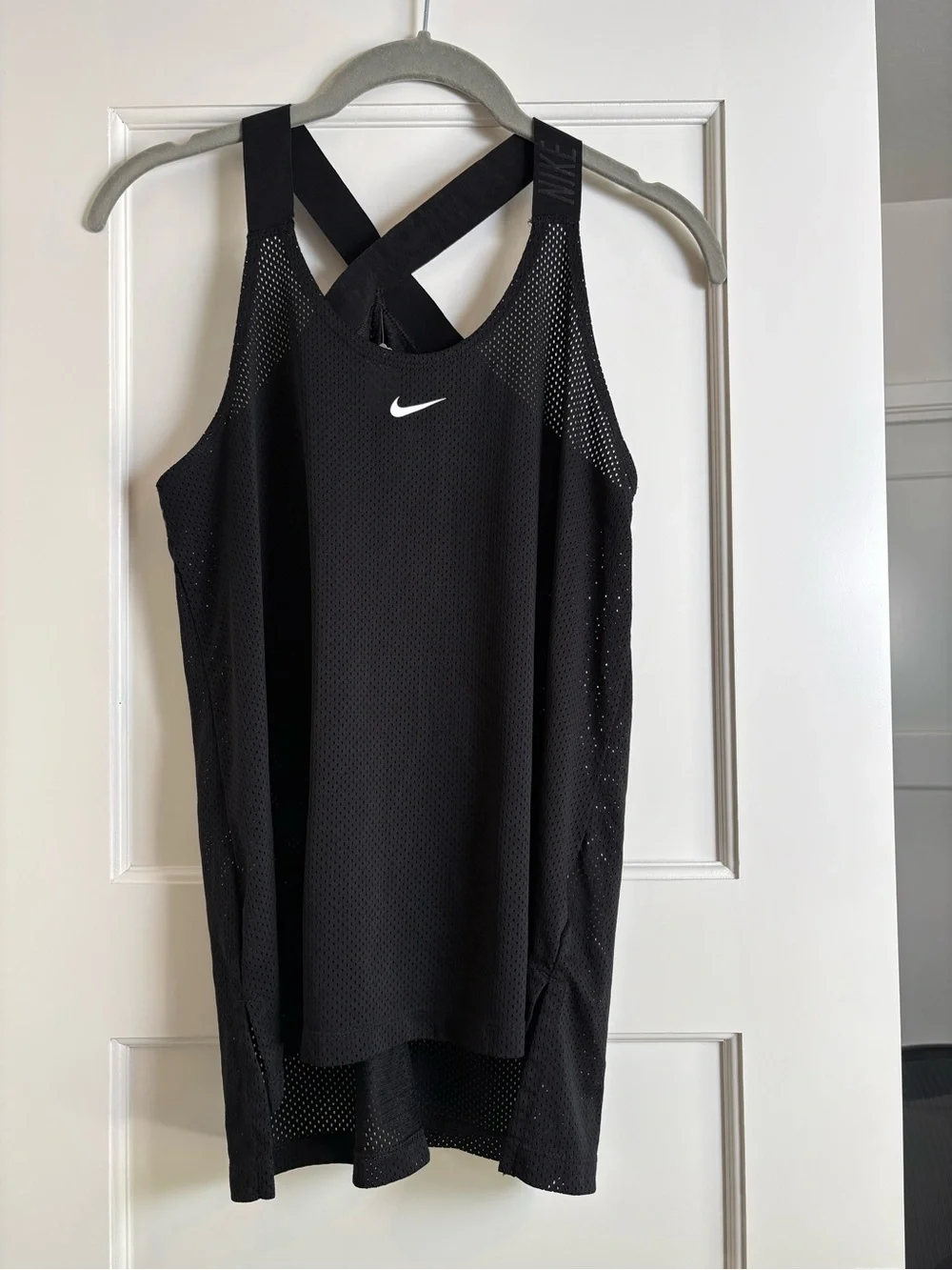 Nike Black Mesh Racerback Tank Top (Small)